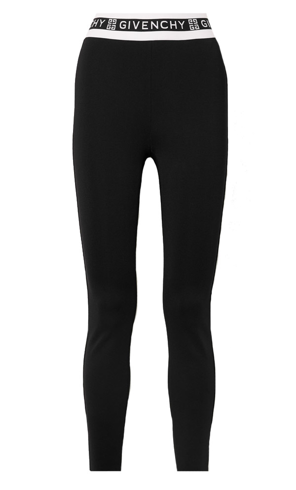 Jacquard-trimmed jersey leggings - Givenchy